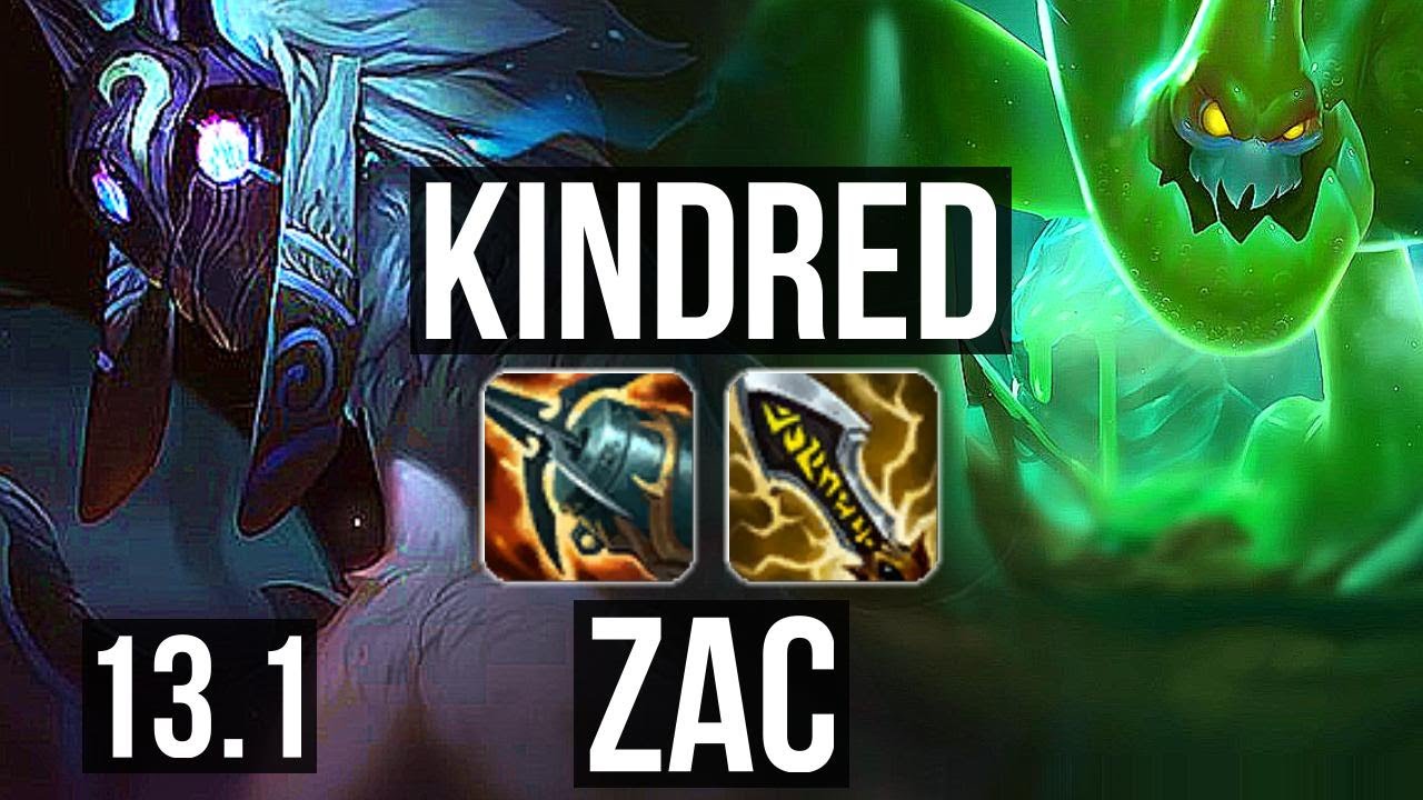 KINDRED vs ZAC (JNG) | 9/1/4, 65% winrate, Legendary | EUW Master | 13.1