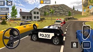 Police Drift Car Driving - Crash with Taxi & Race Track Visit | Car Racing Game Gameplay screenshot 4