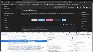 Material button using JavaScript (JS). Ripple effect.