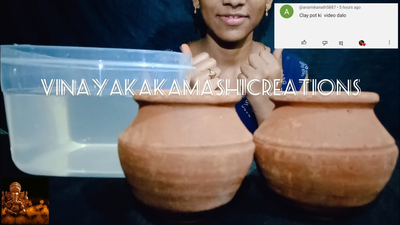 big clay pot eating // big bites // wet clay pot eating // wetcrunch