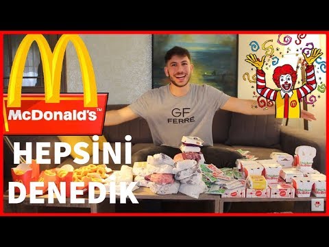 MCDONALDS'DAKİ TÜM MENÜYÜ SİPARİŞ ETTİM!!! HAMBURGER KOMASI 🍔