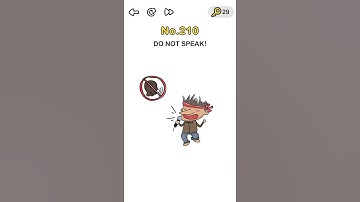 Brain Out Level 210 Answer (New Update), Do not speak