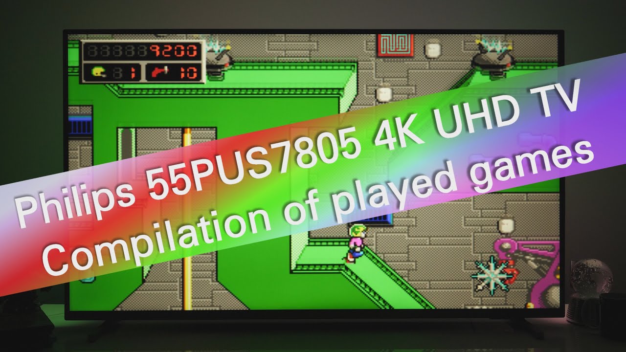 Philips 55PUS7805 4K TV gaming demonstration