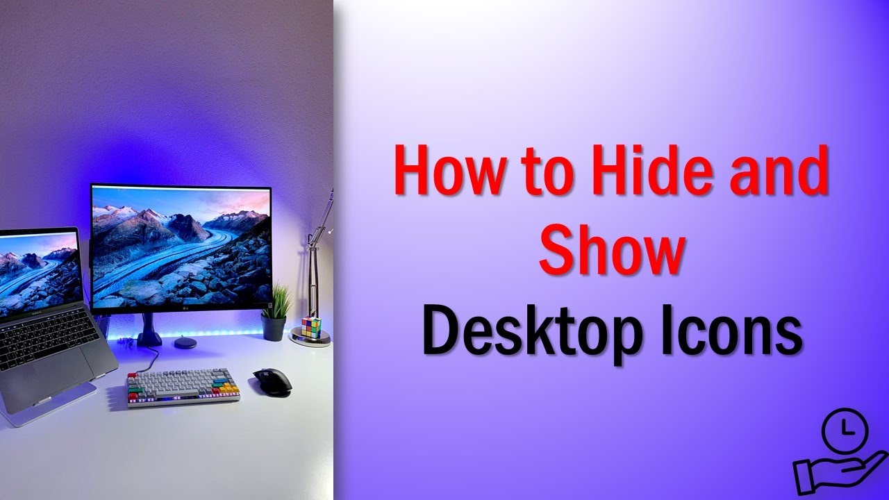 How to Hide and Show Desktop Icons (Windows 10) - YouTube