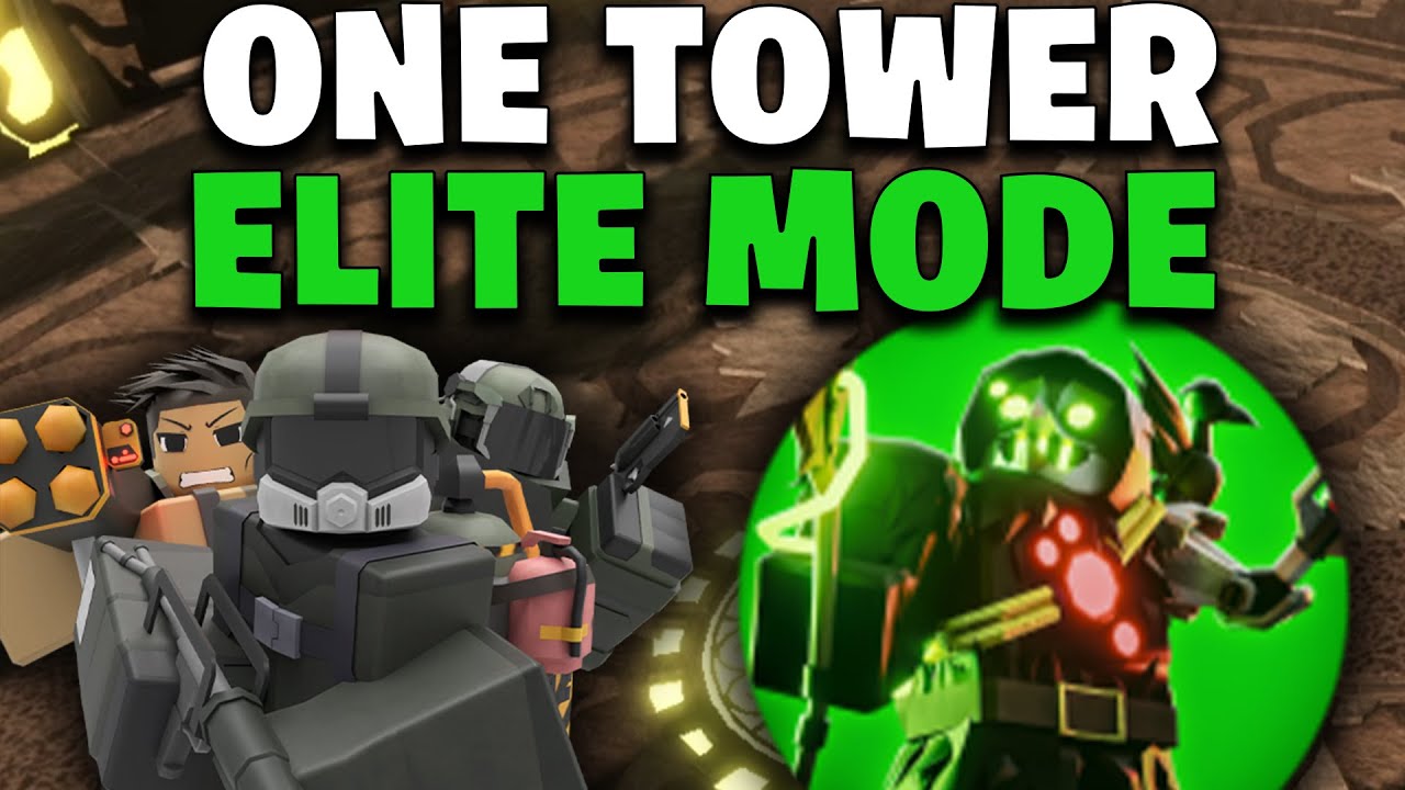 SOLO ELITE MODE WITH ONE TOWER | TOWER DEFENSE X ROBLOX