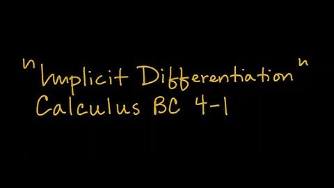 AP Calculus Topic 3.2: Implicit Differentiation