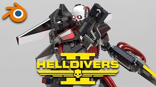 Automaton Assault Raiders (Helldivers 2) | Blender 3D Modeling Time Lapse