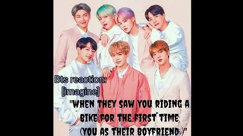 Bts reaction when they saw you riding a bike for the first time||