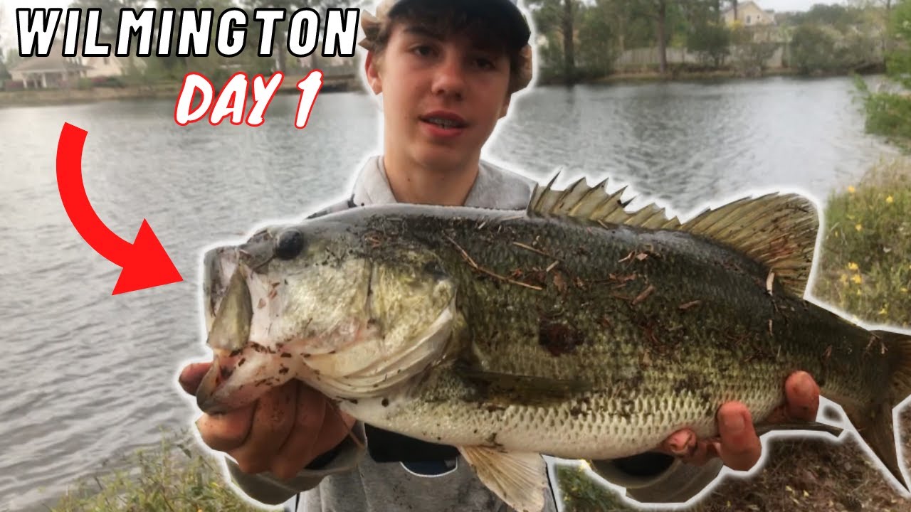 Fishing PRIVATE Pond and Canals For BIG BASS || Wilmington Day 1
