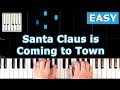 Santa Claus is Comming to Town - Piano Tutorial Easy