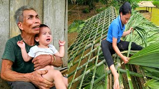 Build a bamboo house with your child and grandfather - build a rural life - Single mother