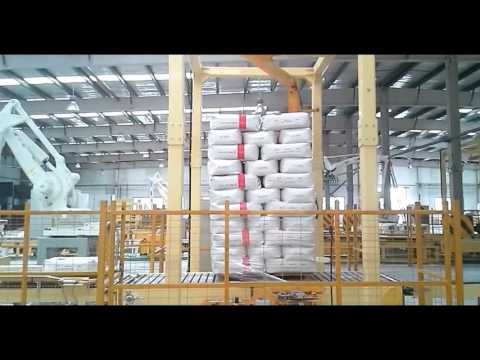 Automatic rotary arm pallet wrapping machine and packing machine