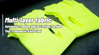 Multi layer fabric cloth cutting machine - digital cutting machine for making gloves