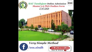 SAU Tandojam | How to submit Master's & PhD 2nd Semester Admission Form| ESO-Sindh