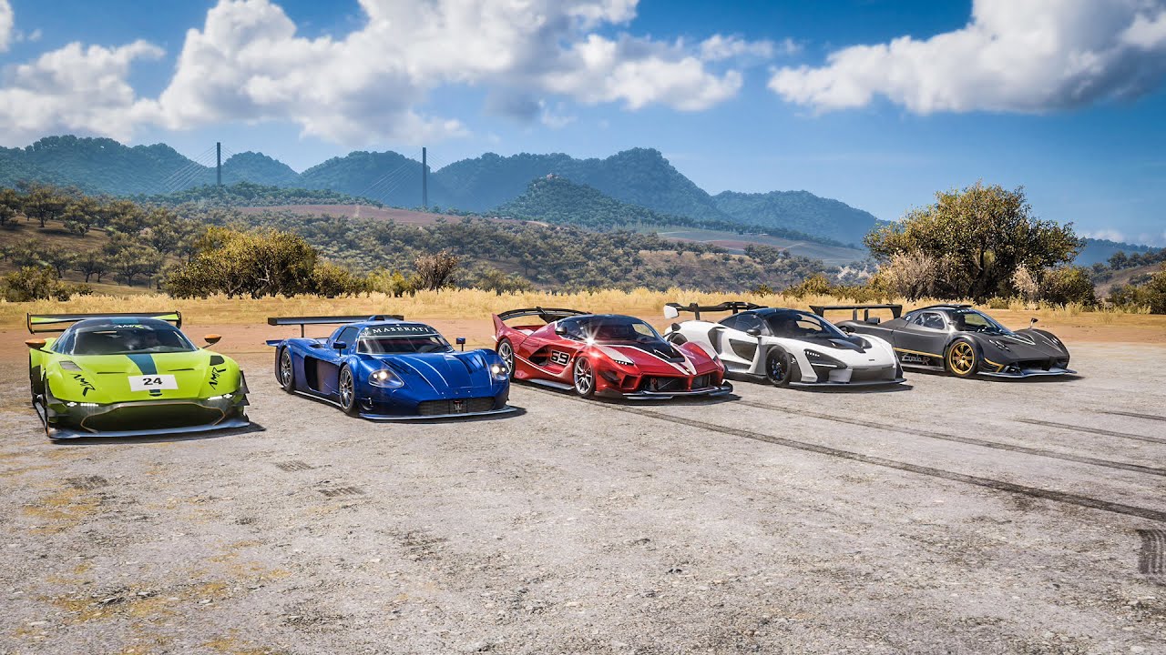 Forza Horizon 5 Drag race: FXXK Evo vs McLaren Senna vs MC12 Corsa