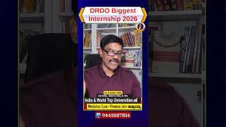 Golden Opportunity | DRDO Biggest Internship 2026 | BE All Branches Eligible |