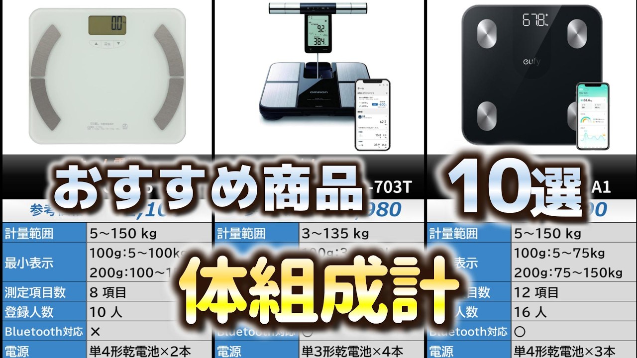 体組成計 おすすめ10選【2026年】 - YouTube