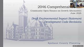 2046 Comprehensive Plan Community Open Houses on Growth Alternatives - Draft EIS Dev. Code Revisions