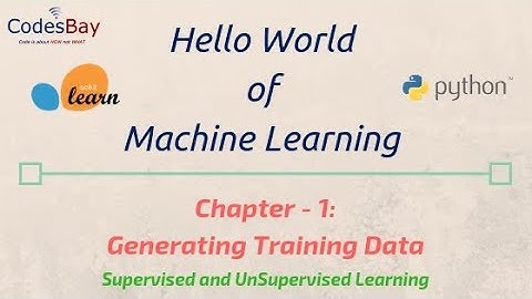 Machine Learning Hello World with Scikit Learn : Chapter - 1 : Generating Training Data