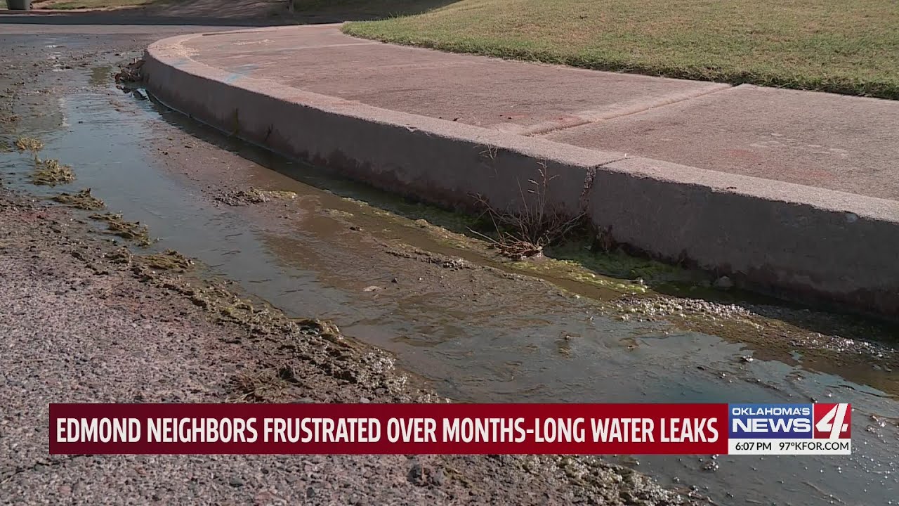 Edmond neighbors frustrated over months-long water leaks - YouTube