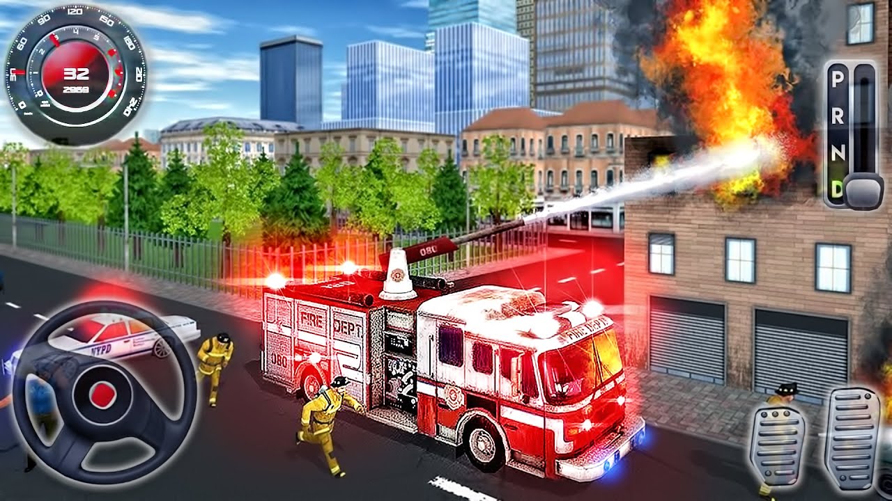 Fire Truck Driving Simulator - Rescue Fire Engine Driver - Android