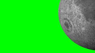 rotating moon on green screen  - free green screen 1 - free use