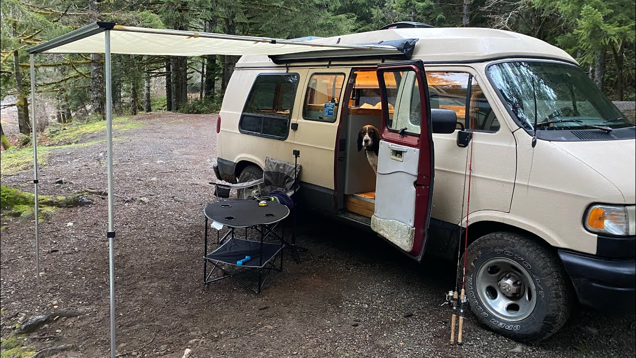 Living in my Self-Converted Camper Van Down By The River.... - YouTube