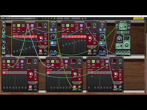 Voltage Modular Nucleus - make a 16-step sequencer out of two 8-step sequencers
