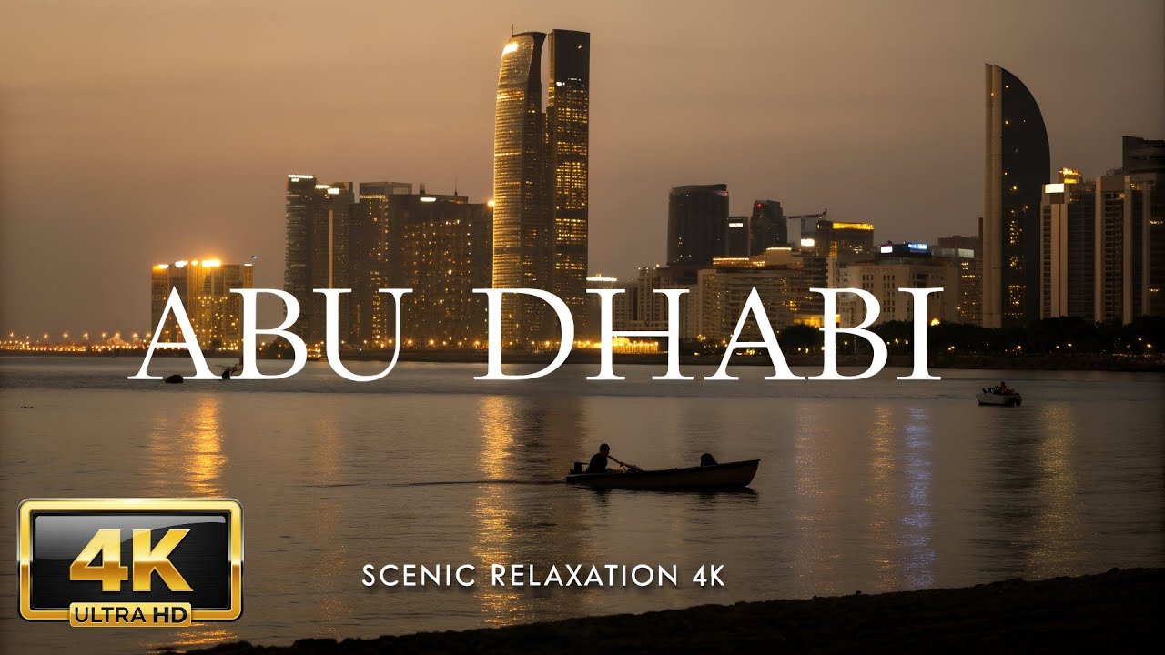 Abu Dhabi 4K - Scenic Relaxation Film | Modern Skyline & Arabian Desert Calm