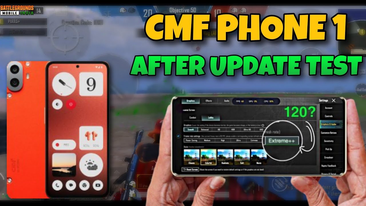 CMF PHONE 1 BGMI/PUBG TEST | CMF PHONE 1 GYROSCOPE , GRAPHICS TEST | DM ...