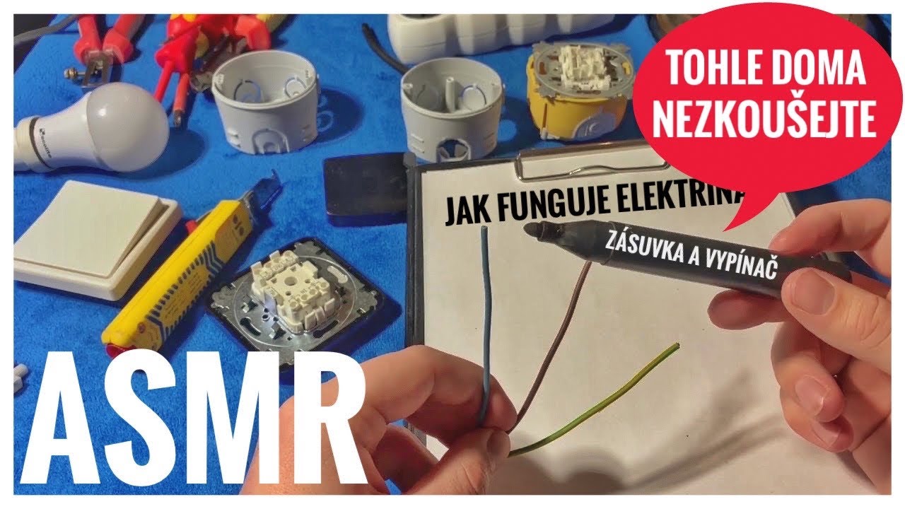 ASMR CZ - Jak funguje ELEKTŘINA,💡🔌 zapojím zásuvku a vypínač