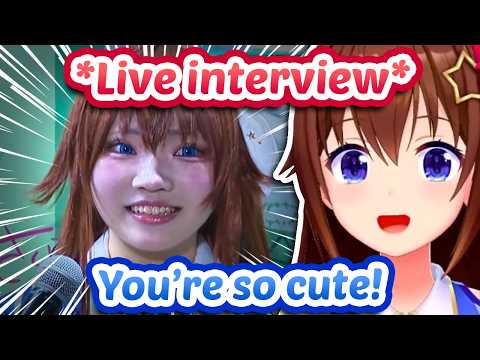 Sora Herself Interviews Cute Sora Cosplayer At Holo Expo 😭【ENG Sub Hololive】