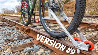 RAIL BIKE  Version 9  New Front Guide | Modified Outrigger Wheel | First Female RAIL RIDER!