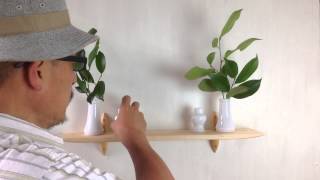 神棚モダン　マンション　石膏ボード取り付け　セット（壁掛け棚５６ホワイトセット）