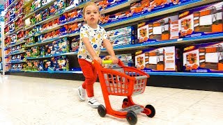 Deni go Shopping in Toy Store Let`s go shopping song for kids