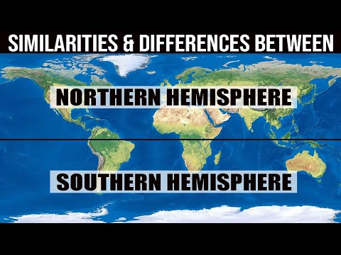 Similarities & Differences b/w Northern & Southern Hemisphere