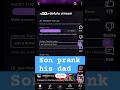 Son prank his dad 😂😂dad went taken 3 on them#gang #prank #funnyvideo