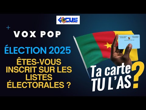 VOX POP: Êtes-vous Inscrit Sur Les Listes Électorales ?
