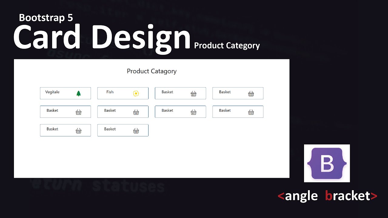 Product Category Card Design in Bootstrap 5 | angle bracket - YouTube