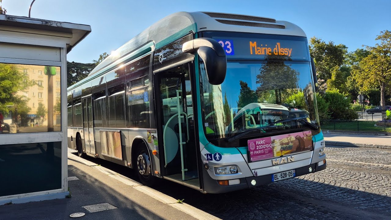 Bus Île-de-France | Mitfahrt im kompletten 123 von Porte d'Auteil - Métro bis Mairie d'Issy