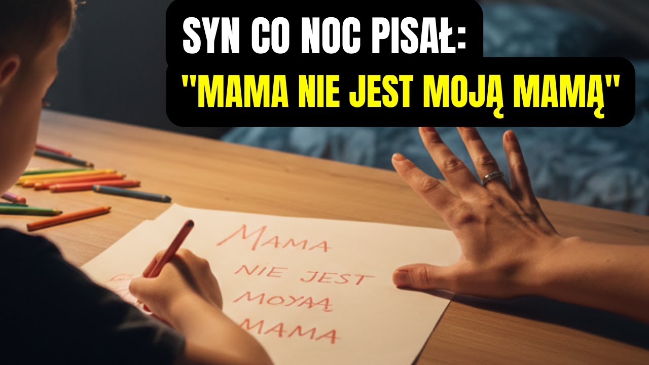 Syn rysował co noc tę samą postać. Na odwrocie kartki: 