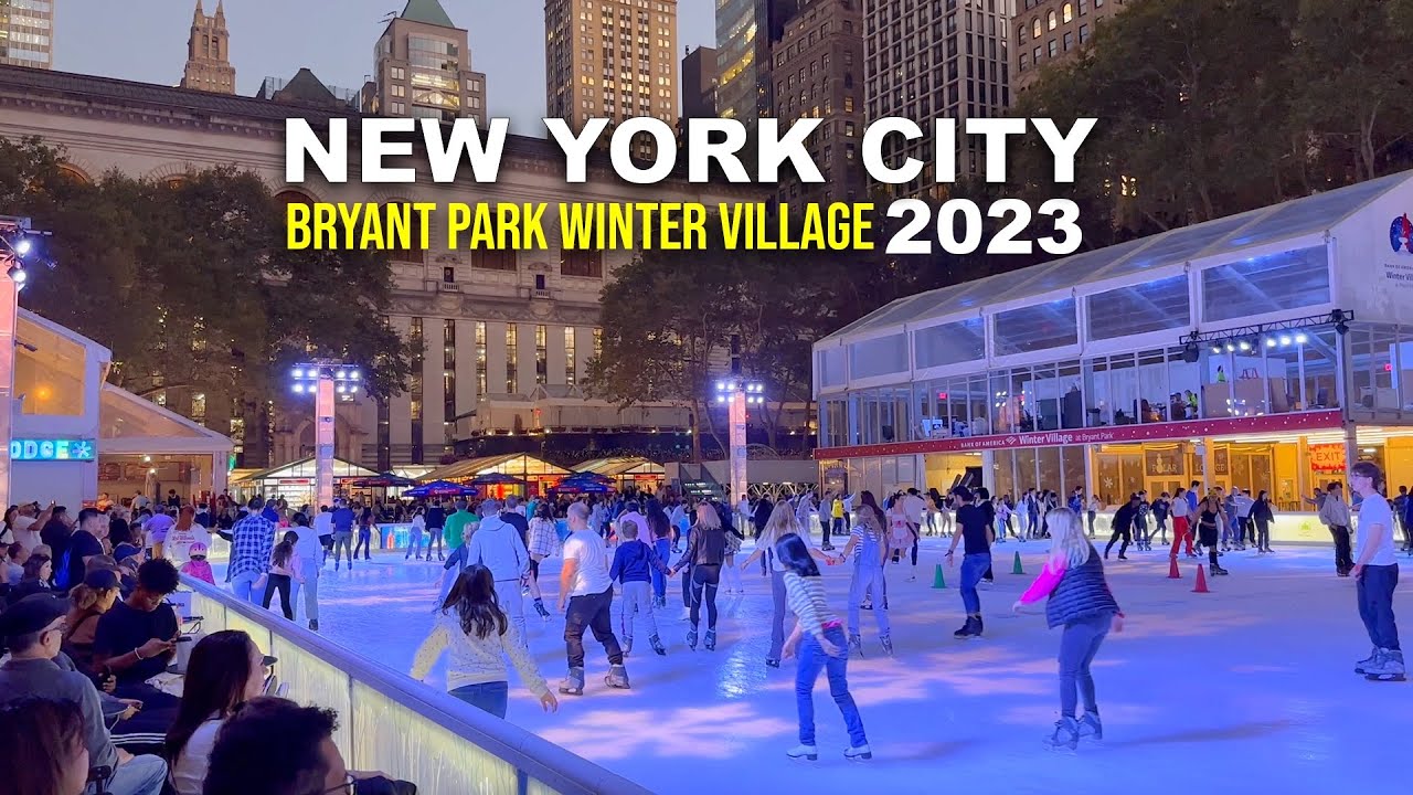 New York City Bryant Park Winter Village 2023 Opening Day Walking Tour
