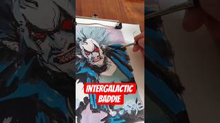 intergalactic baddie #comicart #comics #lobo #bisley #sketchbook #gouache #ink #hitman #artist #art
