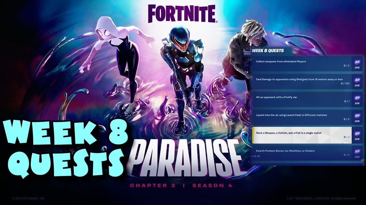 (Season 22) Week 8 Quests Guide - Fortnite Paradise Chapter 3 Season 4 ...