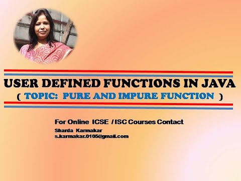 USER DEFINED FUNCTIONS  (  TOPIC:  PURE AND IMPURE FUNCTION  ) #icse #E-SHIKSHA #ShardaKarmakar