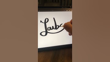 Digital Cursive Writing Of Name LAIBA! #shorts #cursivewriting #digitalart