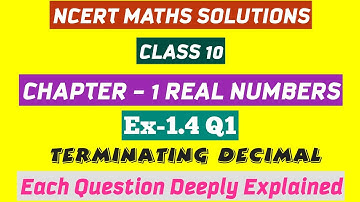 Ncert Solutions Class10 Mathematics Chapter1 Real Numbers Exercise 1.4 Question1 #terminatingdecimal