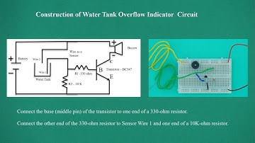 Hoe je een overloopindicatorcircuit voor een watertank bouwt | DIY elektronicaproject op een brea...
