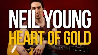 картинка: Как играть на акустике Neil Young Heart of Gold разбор песни - Уроки игры на гитаре Первый Лад
