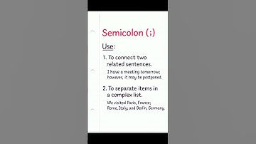Semicolon (;) in English Grammar | Simple Rule with Examples